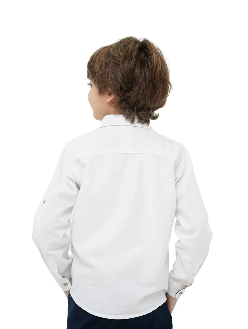 Chemise unie manches longues